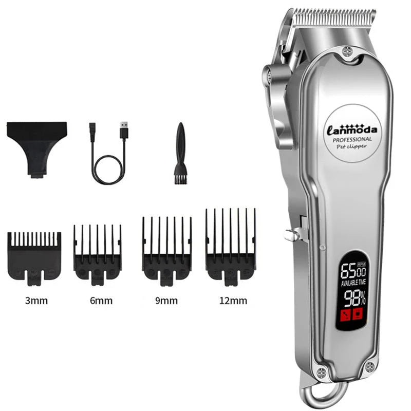 Dog Grooming Clippers Cordless Quiet Carbon Steel Blades