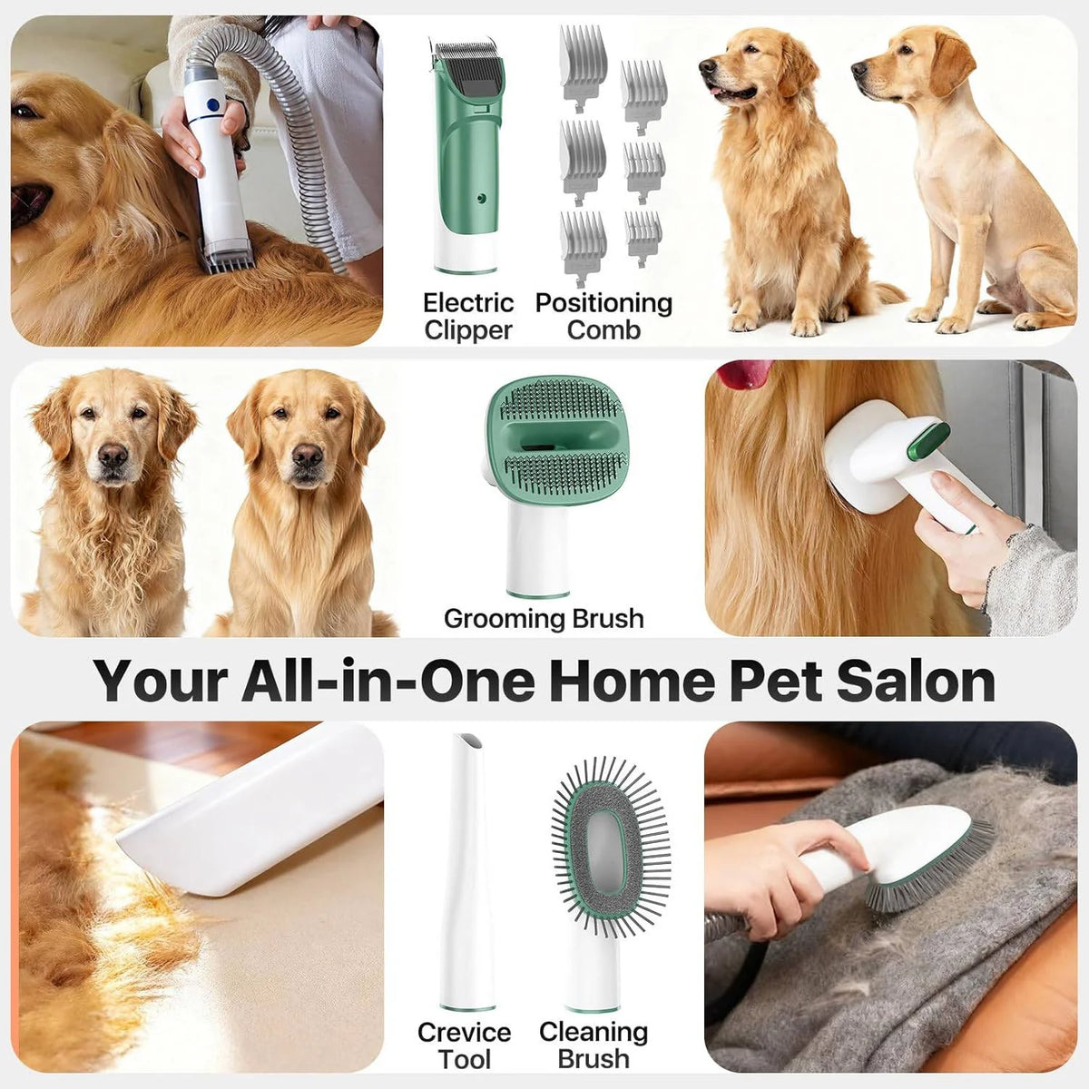 Dog Grooming Vacuum Large Dustbin & 3-Level Suction