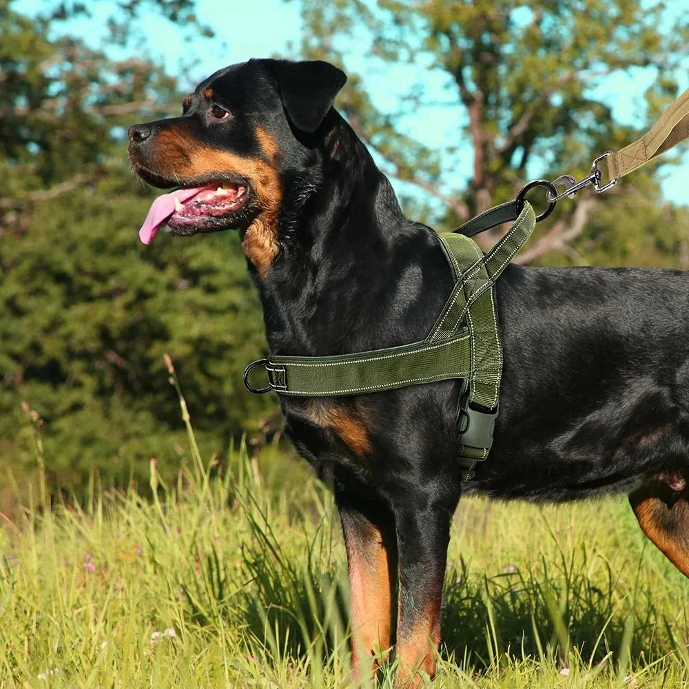 Dog Harness Adjustable No-Pull Reflective Straps Padded Handle
