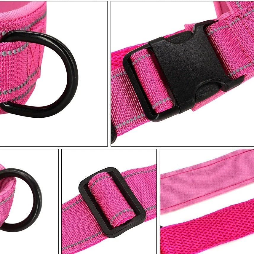 Dog Harness Adjustable No-Pull Reflective Straps Padded Handle