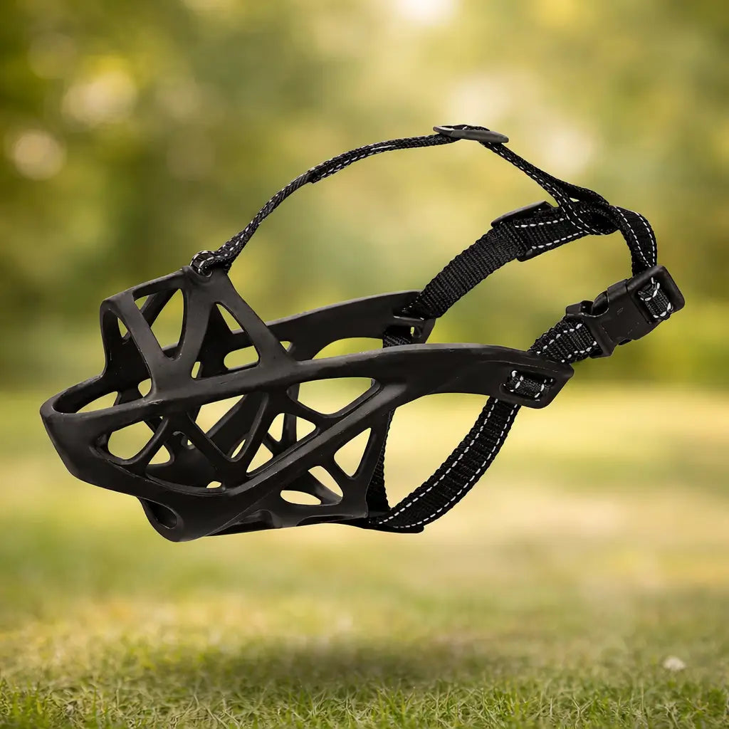 Dog Muzzle Breathable Lightweight Adjustable Reflective Strap