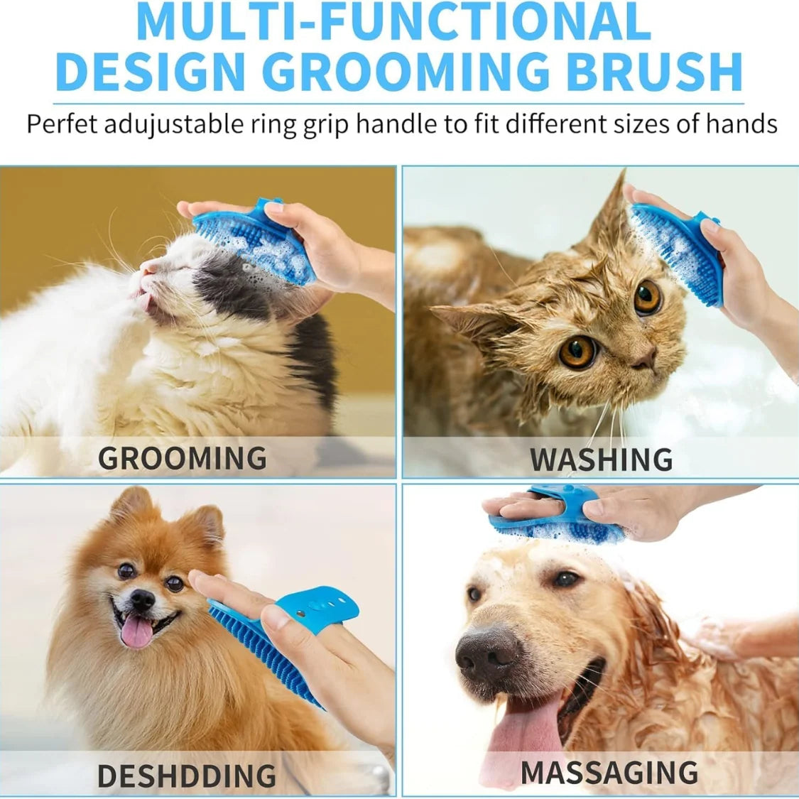 Dog Paw Cleaner Kit Portable Soft Bristles 7-Piece