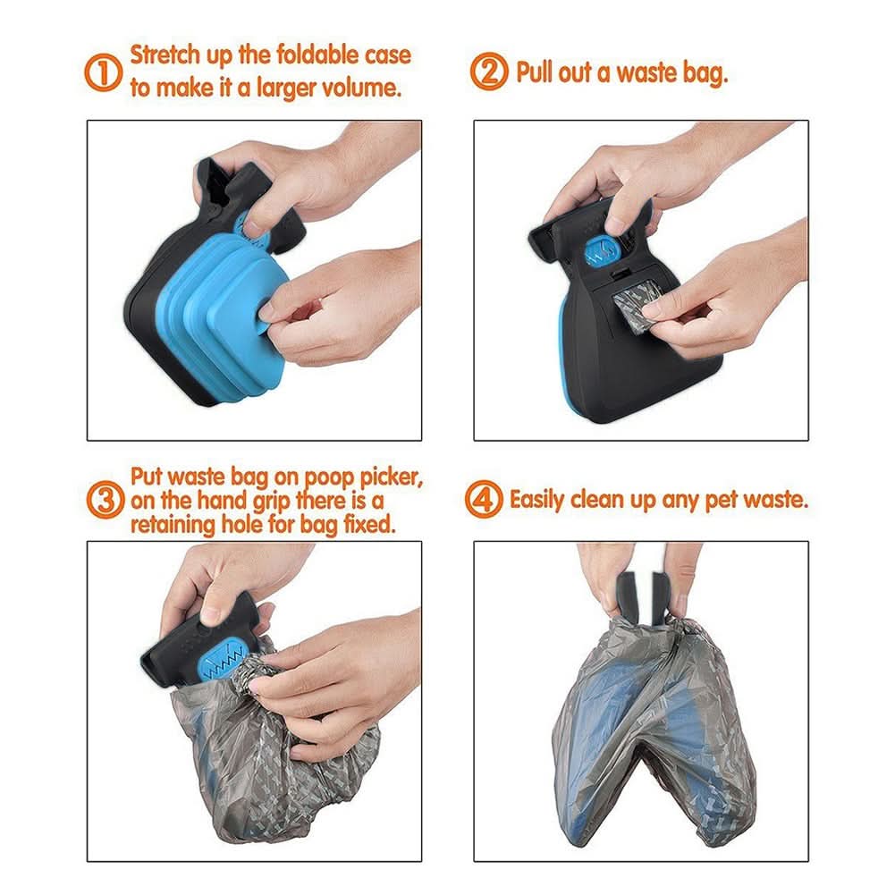 Dog Poop Picker Adjustable Grabber Clip-On Lightweight Plastic