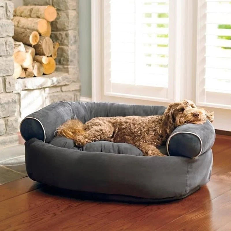 Dog Sofa Bed Orthopedic Pressure-Relieving Raised Sides Machine-Washable