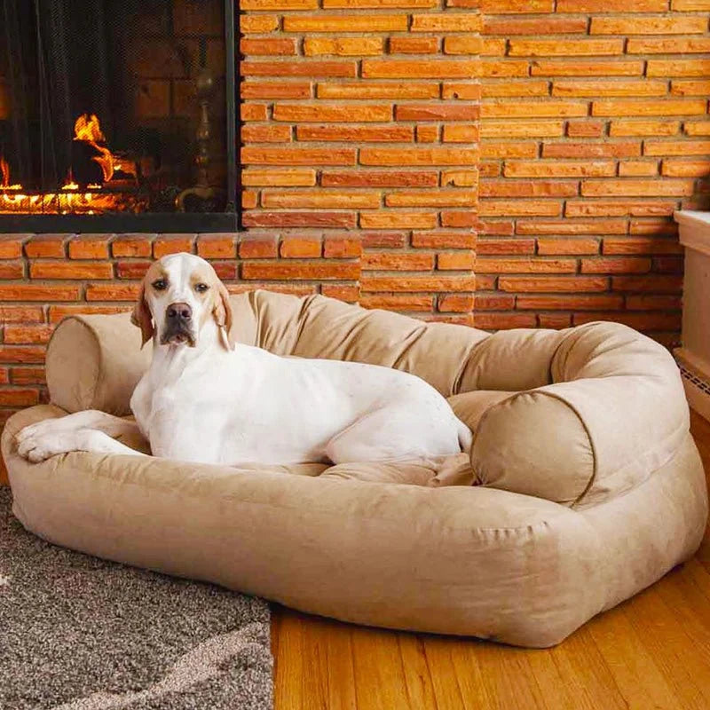 Dog Sofa Bed Orthopedic Pressure-Relieving Raised Sides Machine-Washable