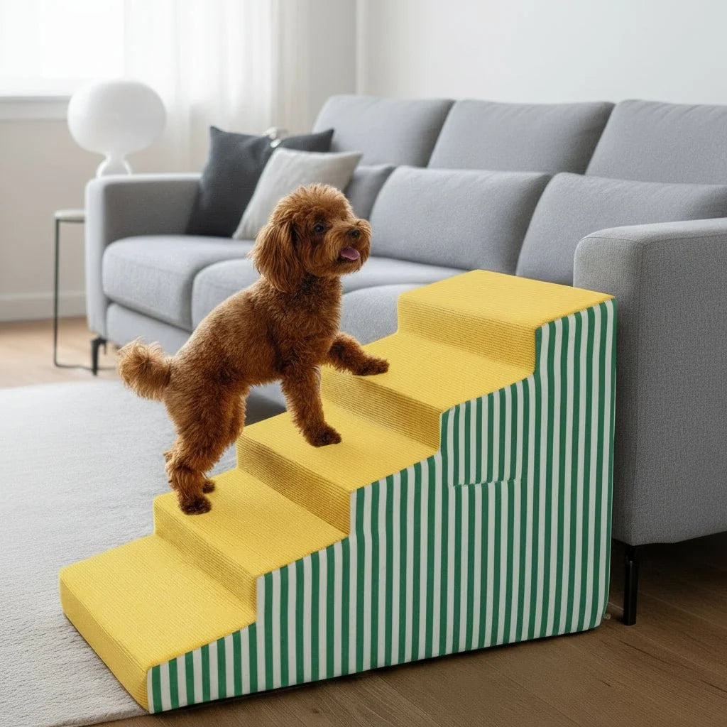 Dog Stairs Supportive Foam Gentle Incline Secure Base