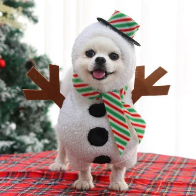 Dog Sweater Soft Fleece Christmas Print