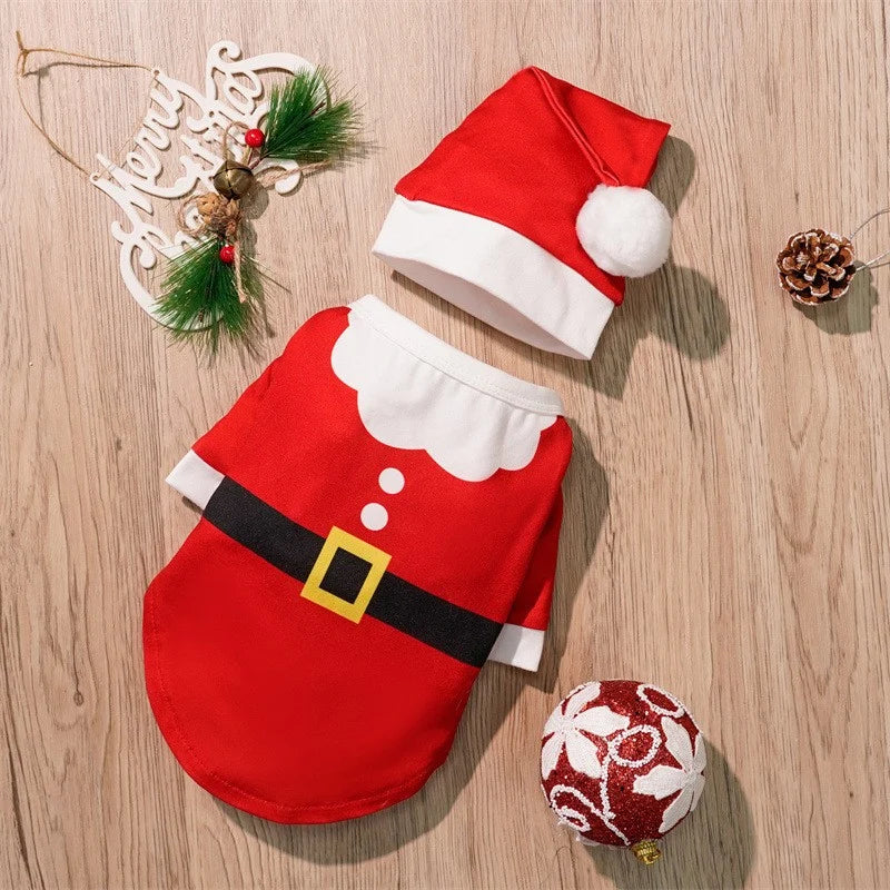 Dog Sweater Soft Fleece Christmas Print