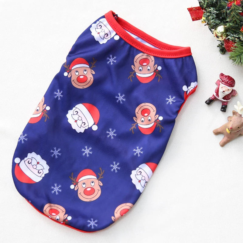 Dog Sweater Soft Fleece Christmas Print