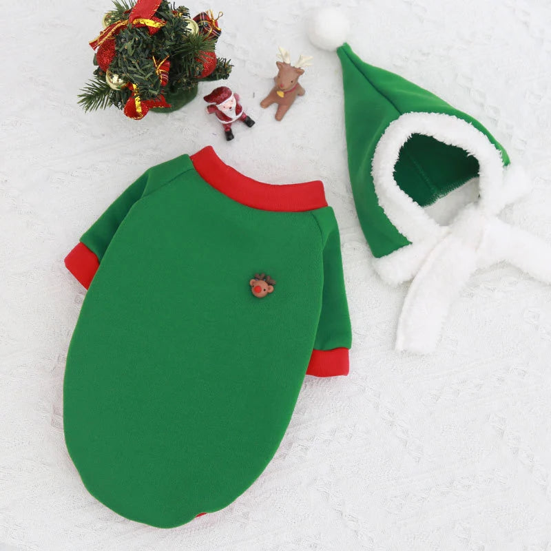 Dog Sweater Soft Fleece Christmas Print