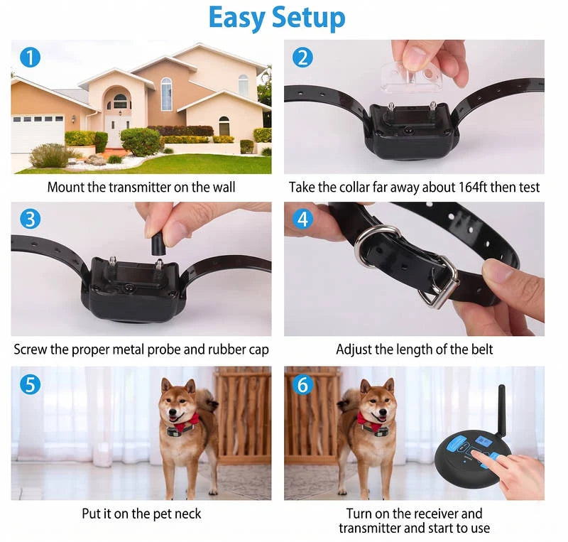 Dog Training Collar Wireless 656 Ft Waterproof