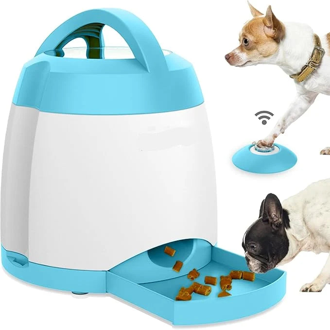 Dog Treat Dispenser Squeaky Remote & Adjustable Portions