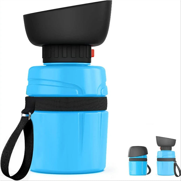 Dog Water Bottle Squeeze-to-Fill Bowl Leak-Proof BPA-Free