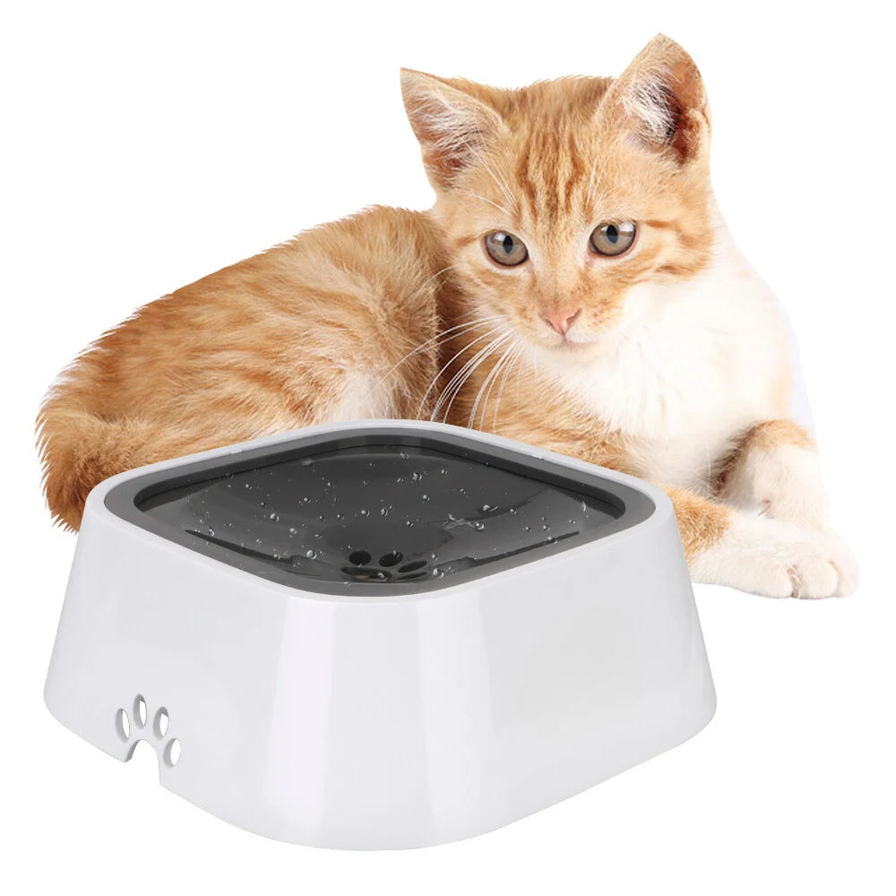 Dog Water Bowl Floating Disk & Non-Slip Base