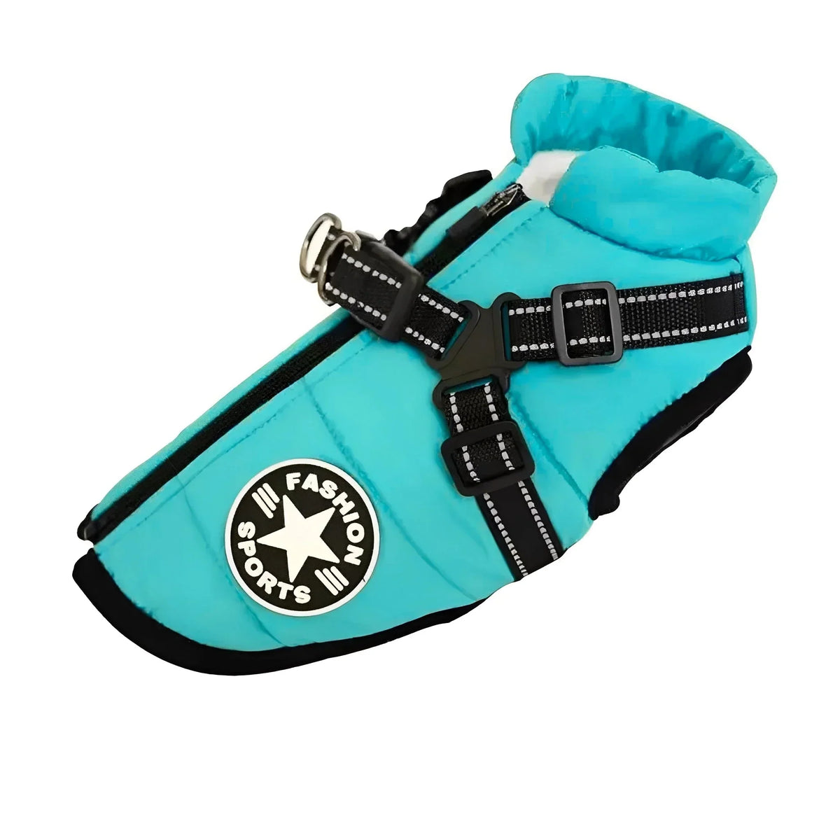 Dog Winter Coat Padded Soft Lining Integrated Harness