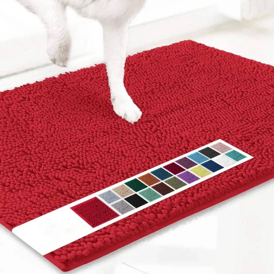 Door Mat Microfiber Chenille Super Absorbent Non-Slip Backing