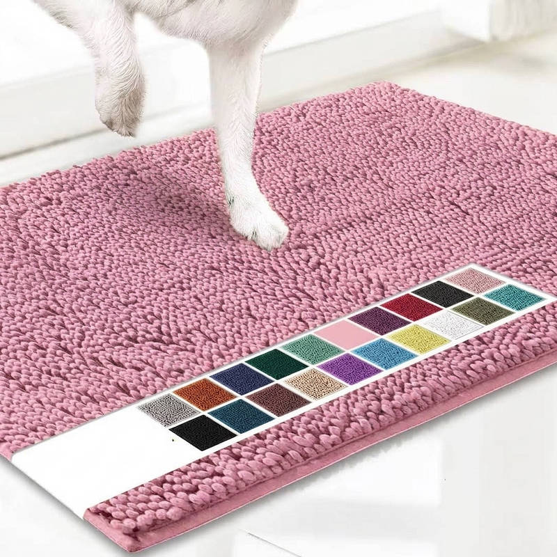 Door Mat Microfiber Chenille Super Absorbent Non-Slip Backing