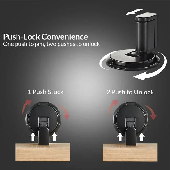 Door Stopper Adjustable 0.98 Inch Adhesive & Screw Mount