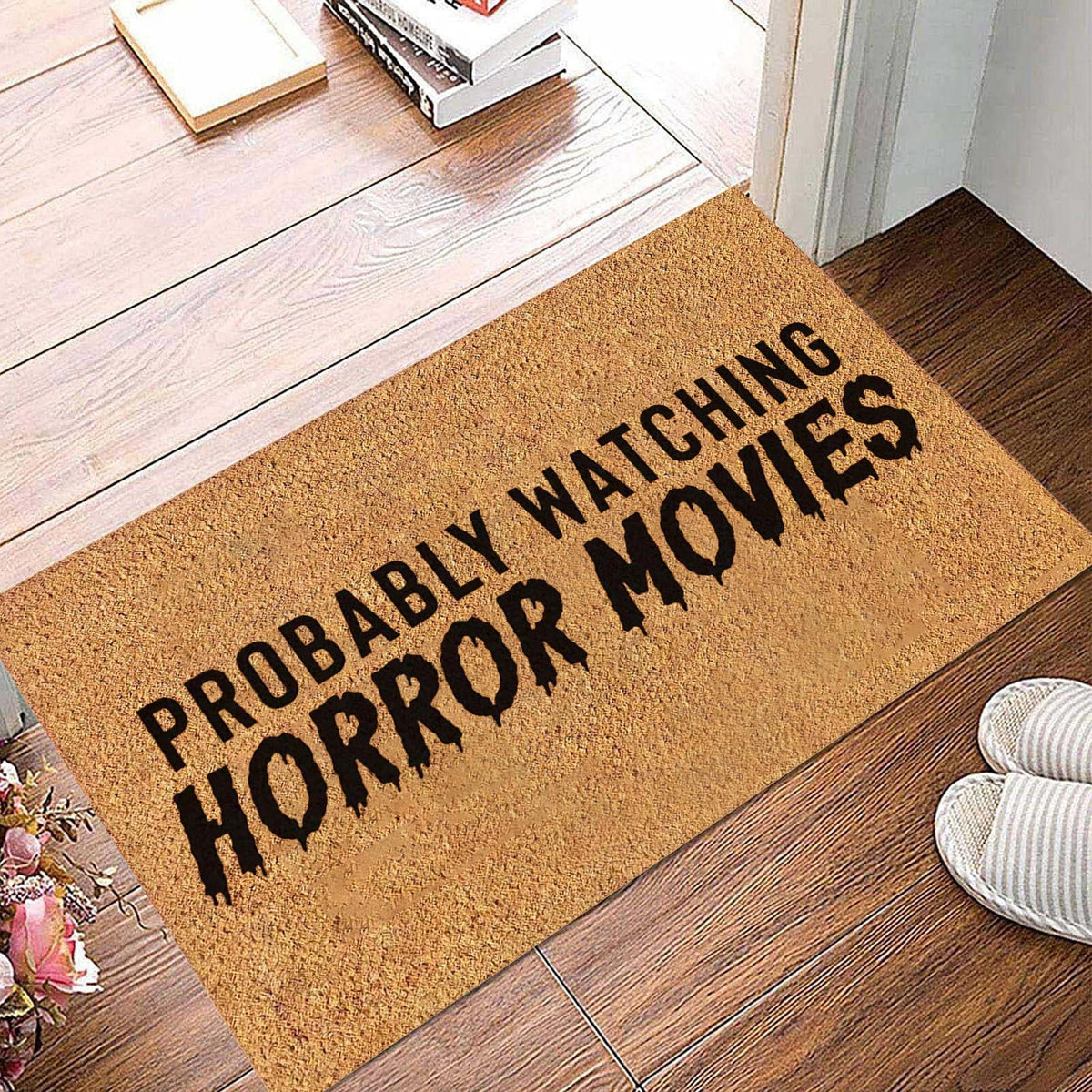 Doormat Coir Fiber Non-Slip Backing Halloween Design