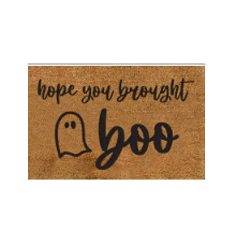 Doormat Coir Fiber Non-Slip Backing Halloween Design