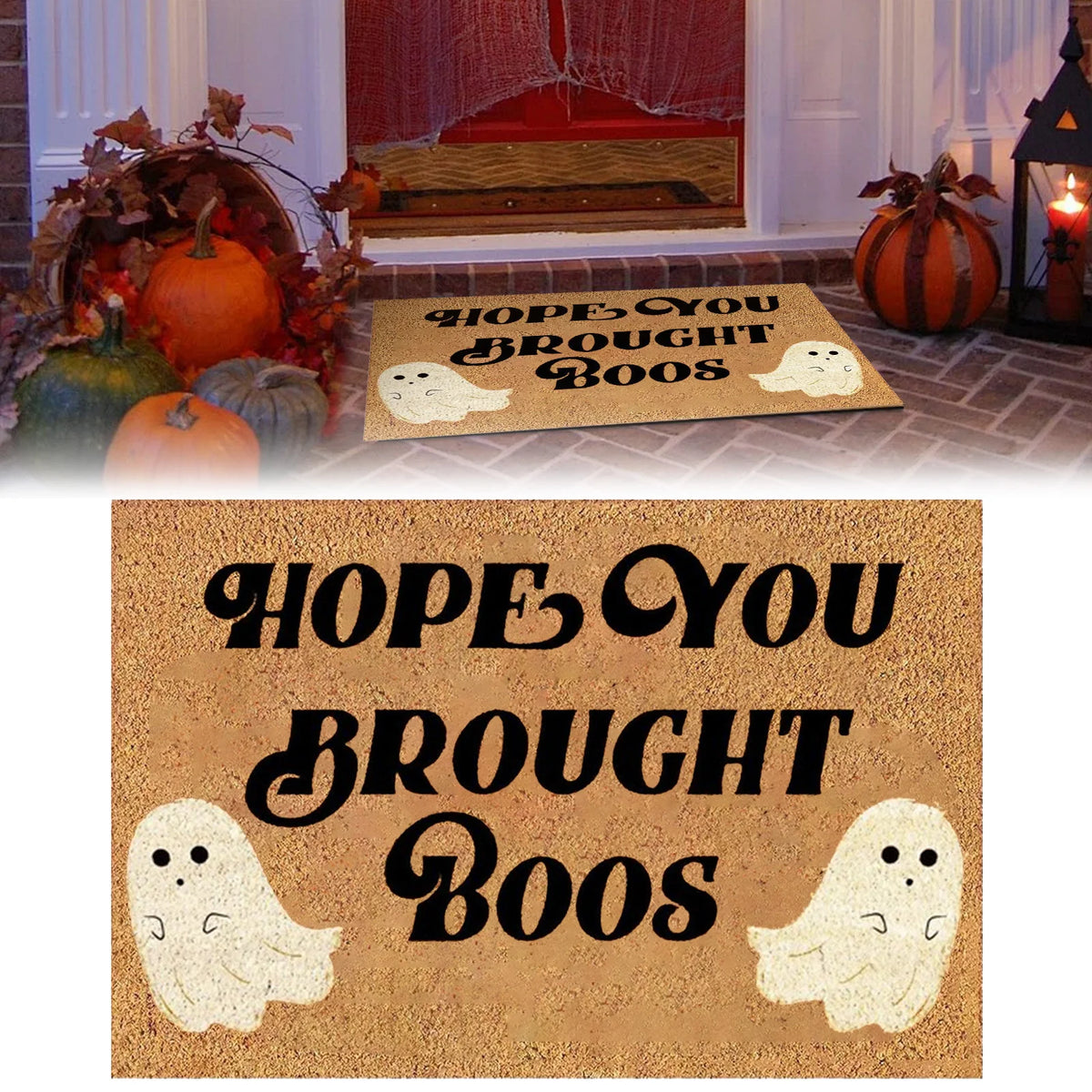 Doormat Coir Fiber Non-Slip Backing Halloween Design