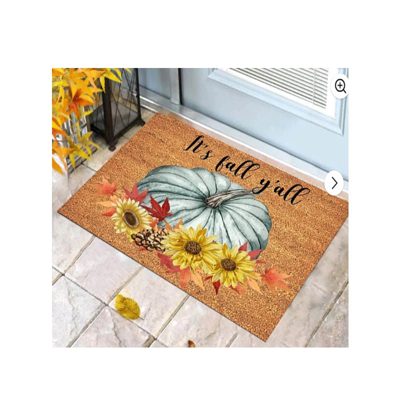 Doormat Coir Fiber Non-Slip Backing Halloween Design