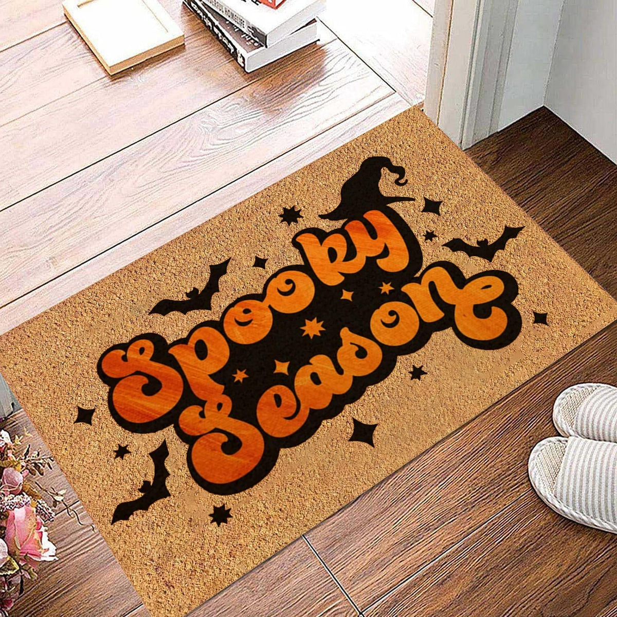 Doormat Coir Fiber Non-Slip Backing Halloween Design