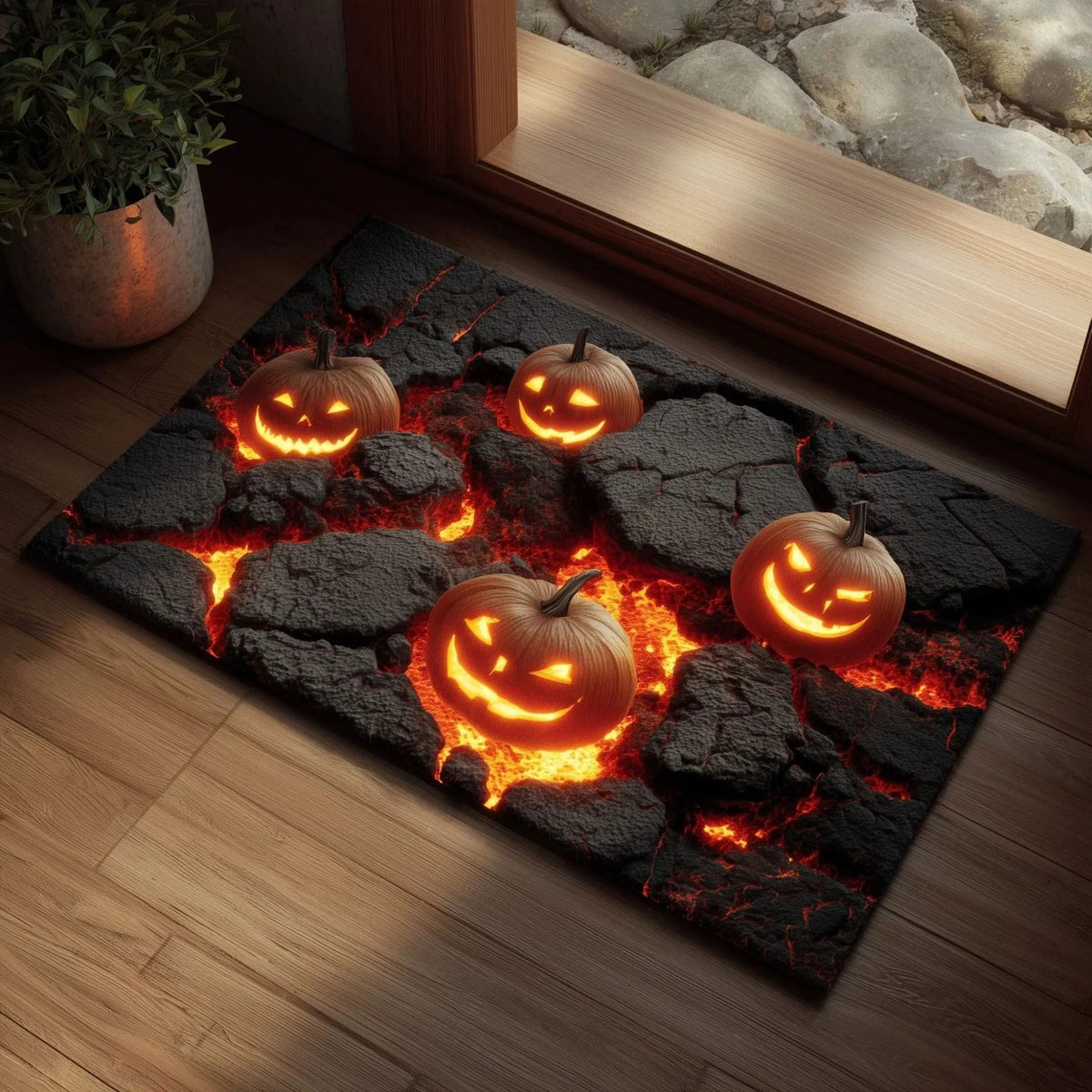 Doormat Dragon Design Non-Slip Rubber Backing