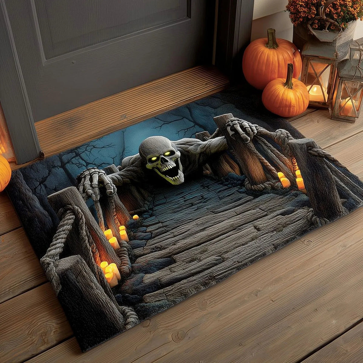 Doormat Dragon Design Non-Slip Rubber Backing