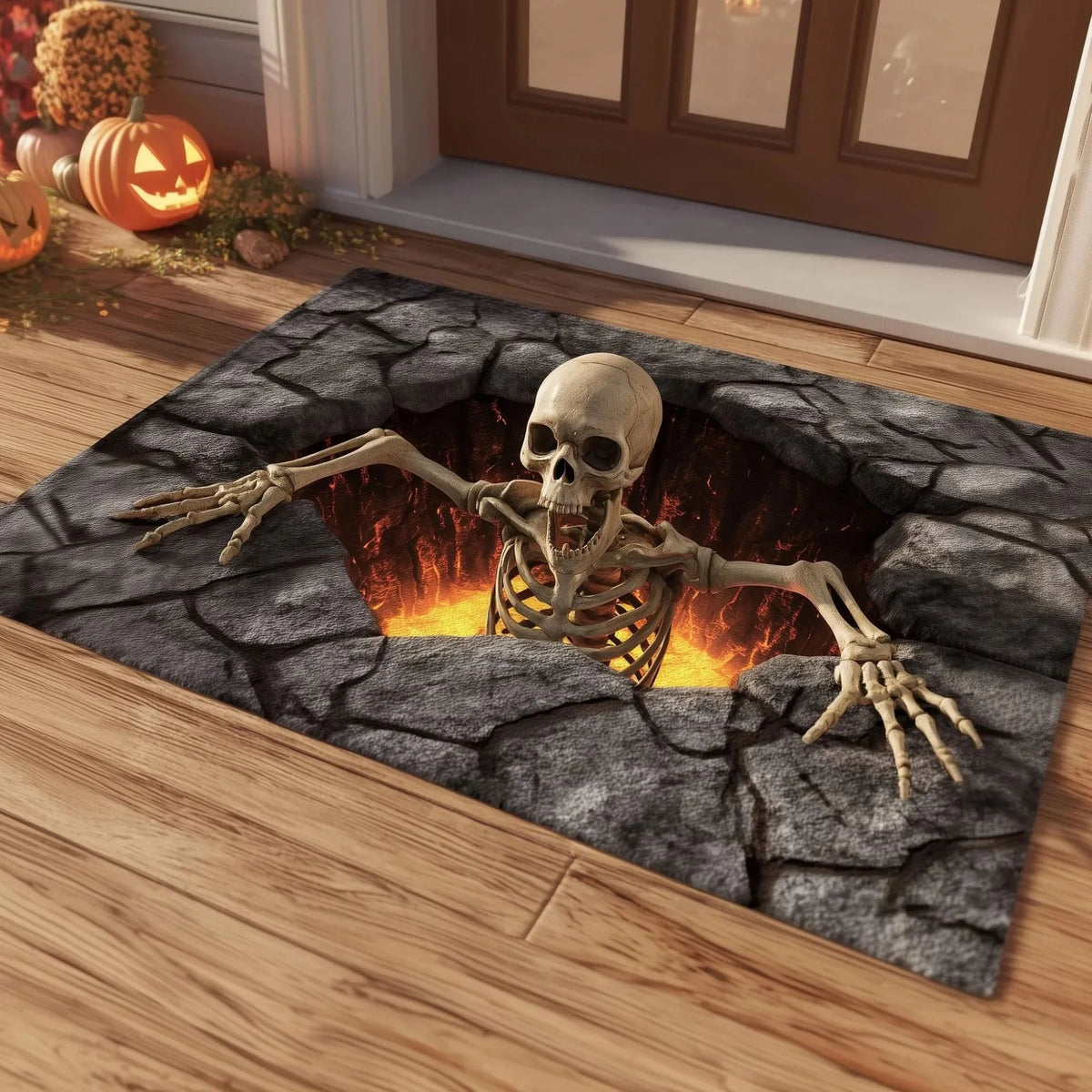 Doormat Dragon Design Non-Slip Rubber Backing
