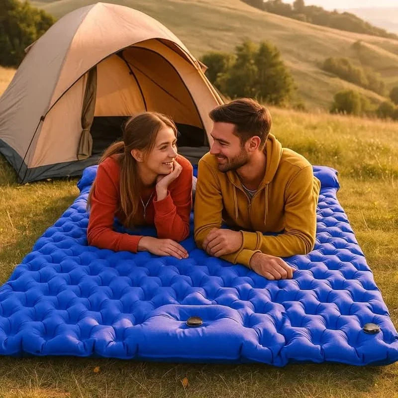 Double Camping Sleeping Mat Self-Inflating Waterproof Lightweight