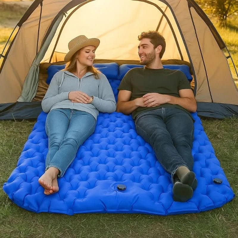 Double Camping Sleeping Pad Self-Inflating Lightweight Waterproof