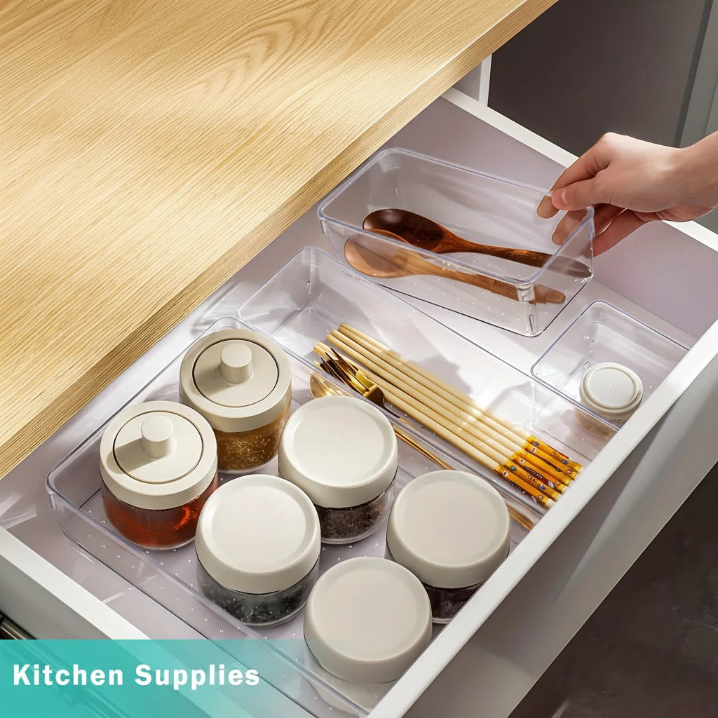 Drawer Organizer Tray Set Tessellating Removable Easy Clean
