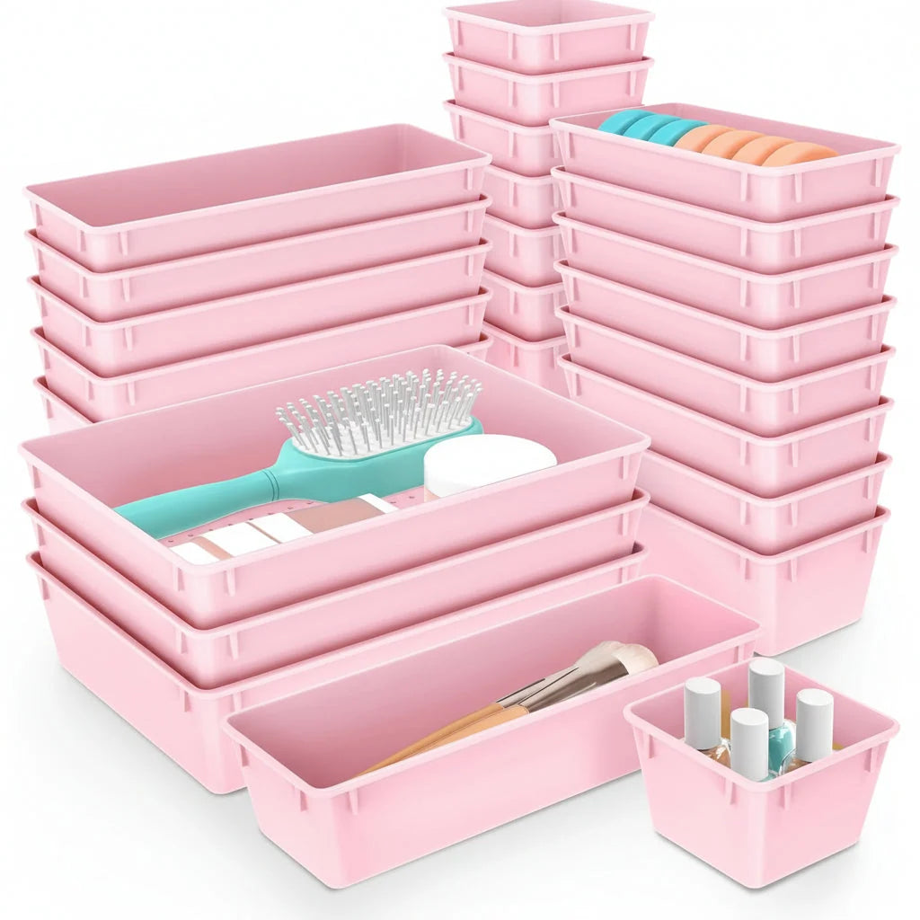 Drawer Organizer Tray Set Tessellating Removable Easy Clean