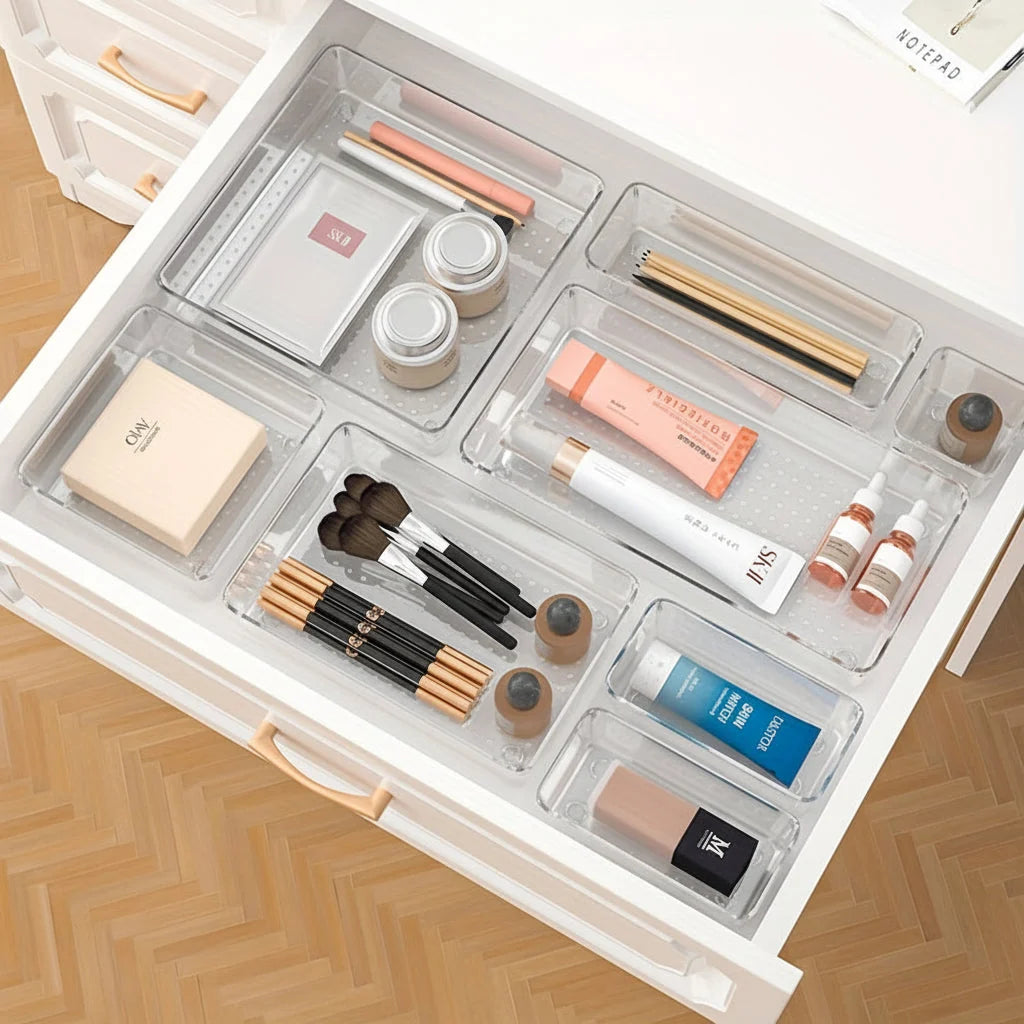 Drawer Organizer Tray Set Tessellating Removable Easy Clean
