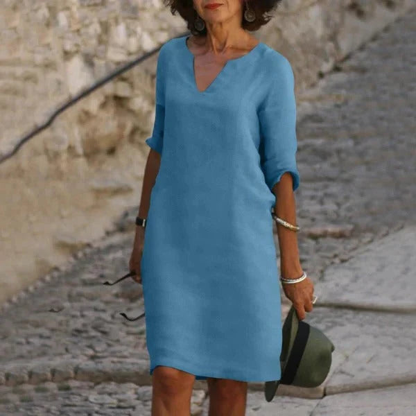 Dress Pullover Loose Fit Breathable Cotton-Poly Blend