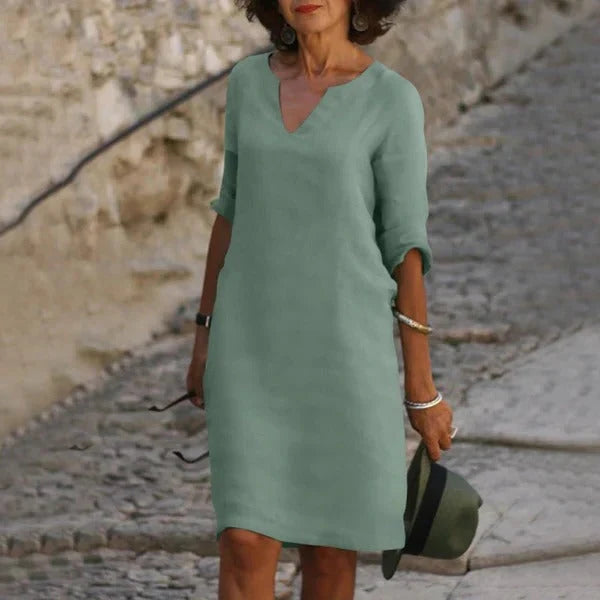 Dress Pullover Loose Fit Breathable Cotton-Poly Blend