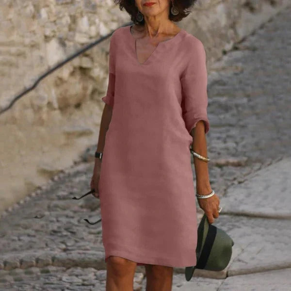 Dress Pullover Loose Fit Breathable Cotton-Poly Blend