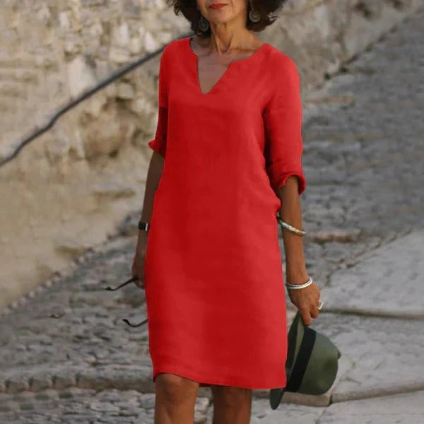 Dress Pullover Loose Fit Breathable Cotton-Poly Blend