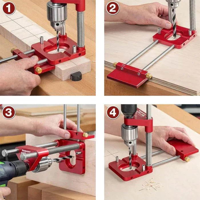 Drill Guide Adjustable 90° Precision 2 Inch Capacity