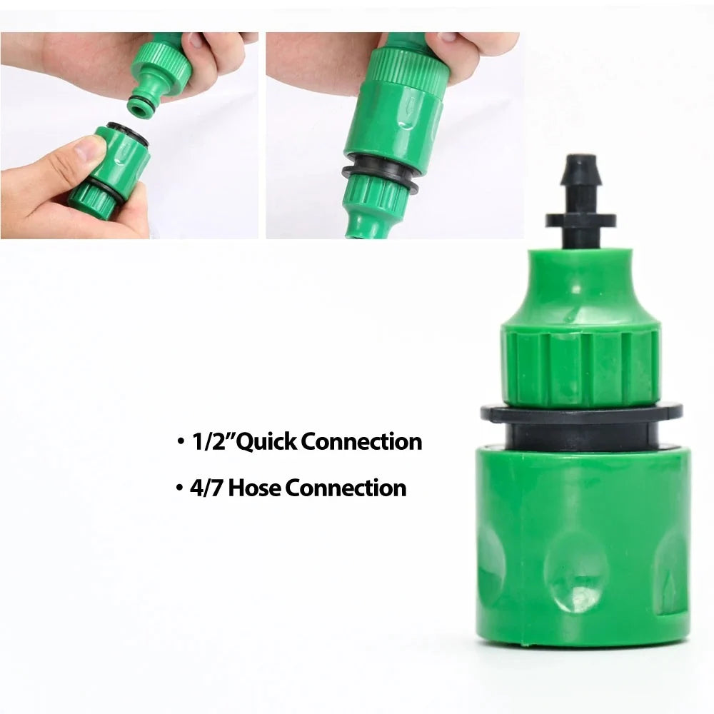 Drip Irrigation System Programmable Timer & Adjustable 8-Hole Heads