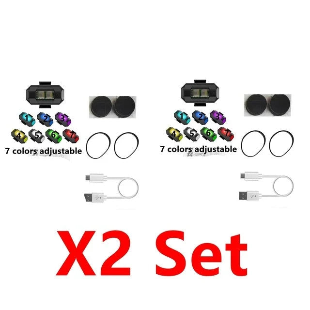 Drone Strobe Light Multicolor Flashing USB Rechargeable