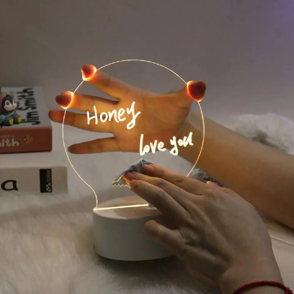 Dry-Erase Sign Warm LED USB-Powered