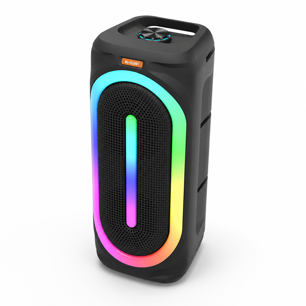 Dual 8W Bluetooth Party Speaker (RGB Lights & Microphone)