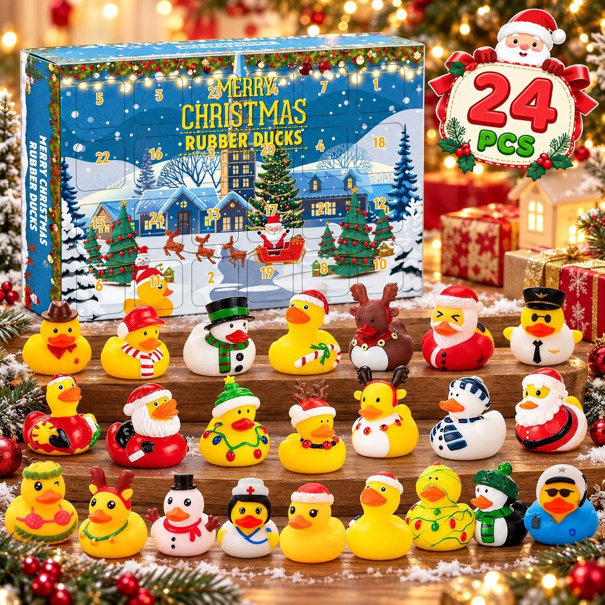 Duck Toy Advent Calendar 24 Vinyl Figures