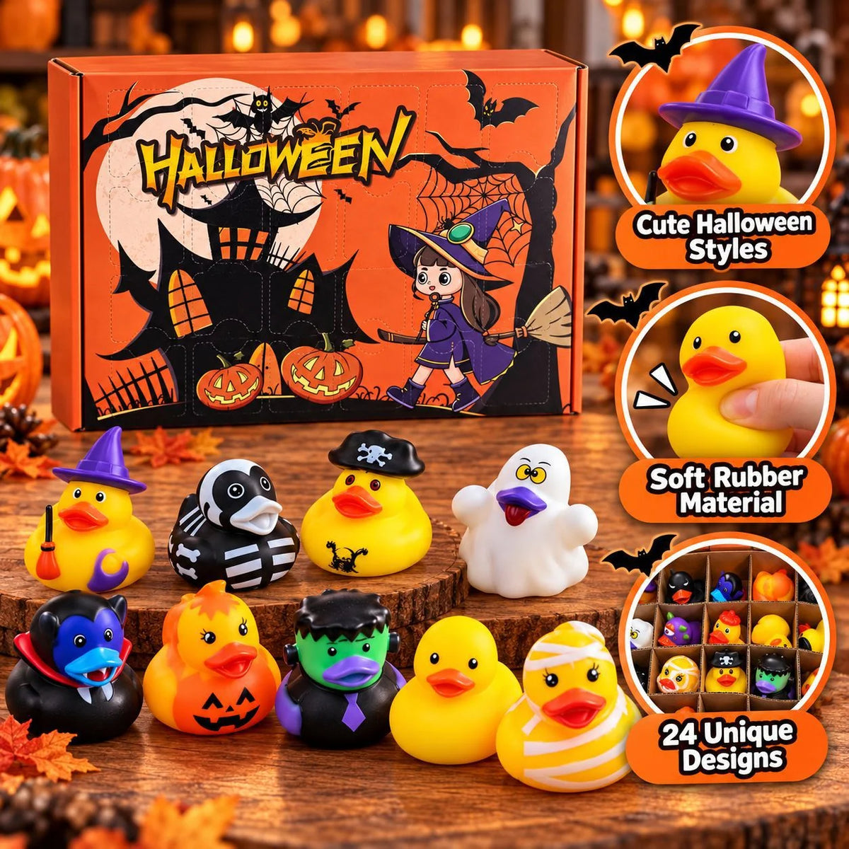 Duck Toy Advent Calendar 24 Vinyl Figures