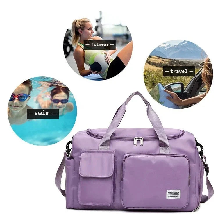 Duffel Bag Separate Shoe Compartment Water-Repellent Design