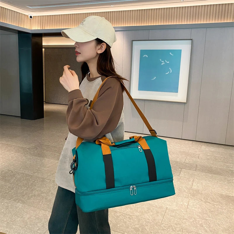Duffle Bag Large Capacity Water-Resistant Padded Shoulder Straps