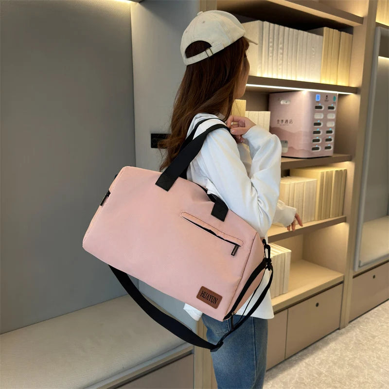 Duffle Bag Large Water-Resistant Multiple Pockets & Detachable Strap