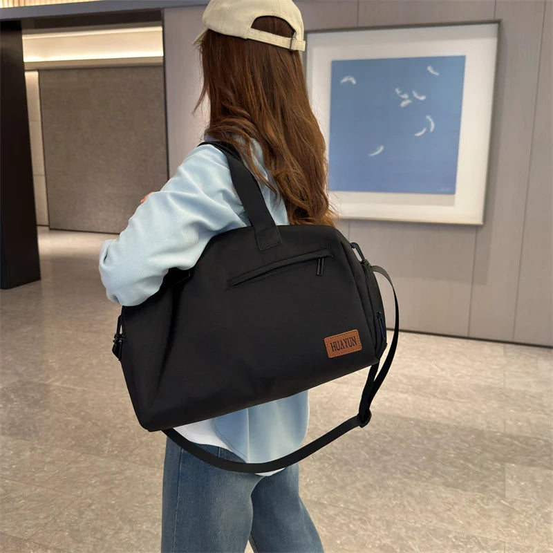 Duffle Bag Large Water-Resistant Multiple Pockets & Detachable Strap